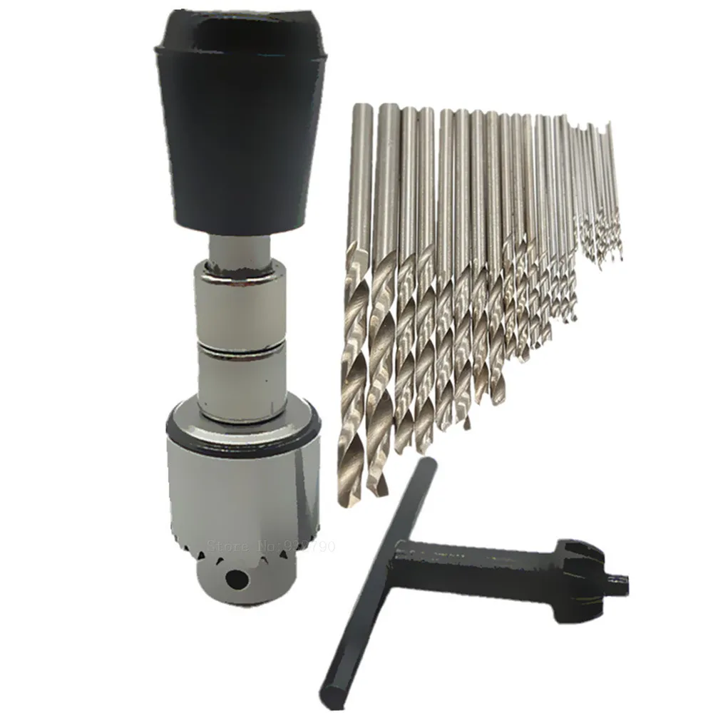 25pc Micro Hss Twist Drill Bit Electric Drill Power Tool Craft +Hand