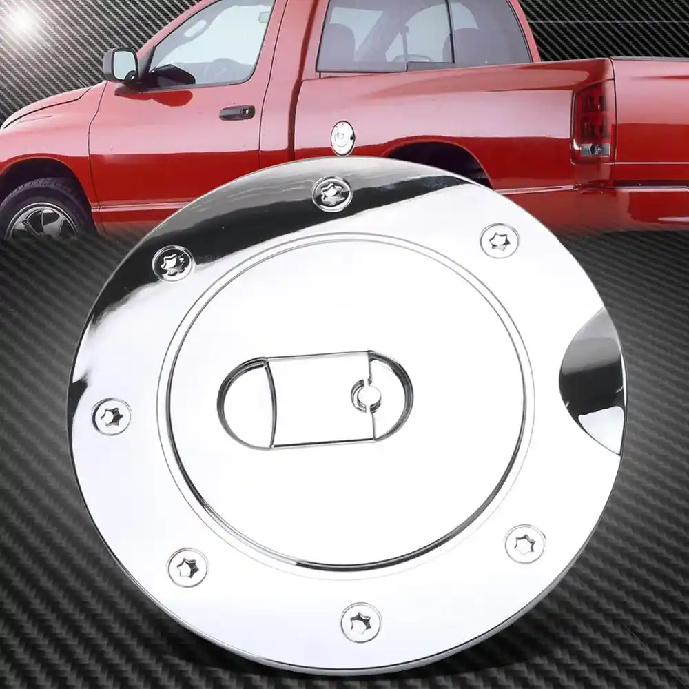Triple Chrome Plated ABS Gas Fuel Tank Door Cover For Ford F150 1997