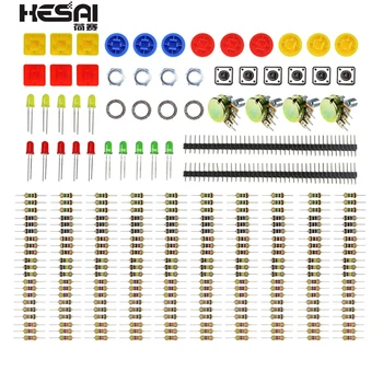 

Starter Kit Resistor Kit UNO R3 LED Potentiometer Tact Switch Pin Header for arduino Diy Starter Kit