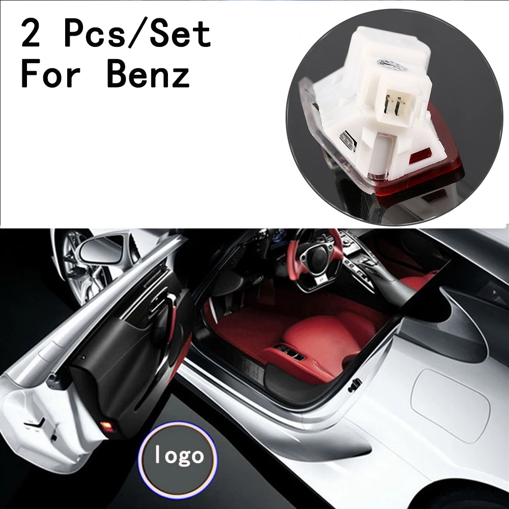 Светодиодная лампа 2 шт./компл. с логотипом Weclome только для Benz W212/W166/W176/E200/E260/E300/AMG