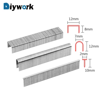 

DIYWORK 1000Pcs Staple Gun Staples Manual Nailing U/ Door /T Shaped Home Renovation Woodworking Nail