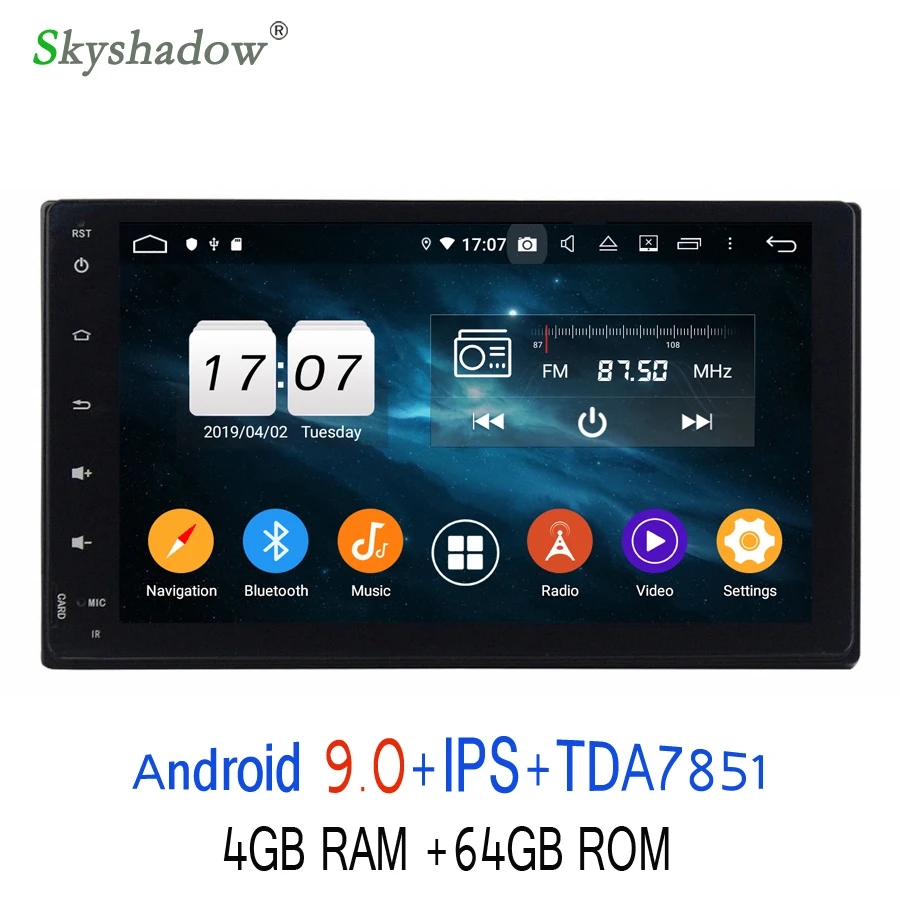 DSP TDA7851 Android 9,0 4 Гб ОЗУ+ 64 ГБ для Toyota Fortuner автомобильный dvd-плеер Wifi RDS радио gps ГЛОНАСС карта Bluetooth 4,2