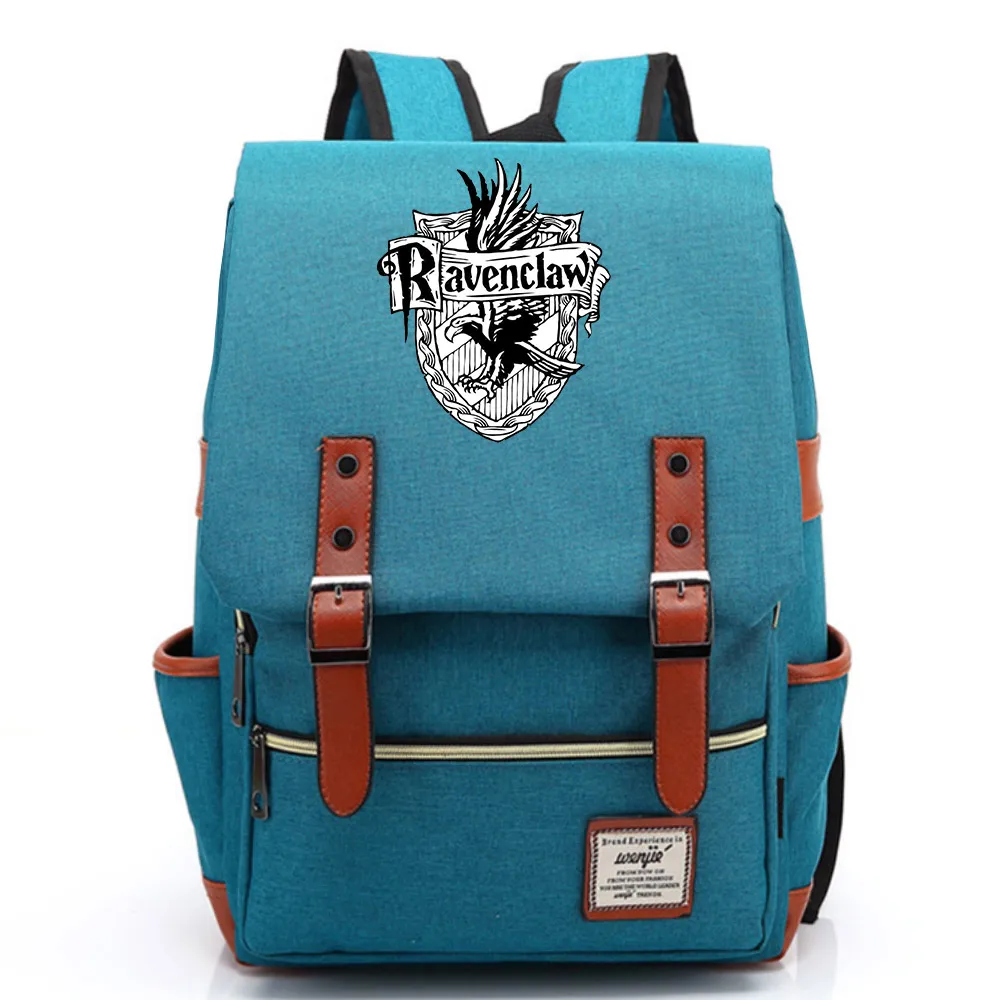 2019 الأقداس المهلكة سليذرين جريفندور Hufflepuff صبي فتاة طالب حقيبة مدرسية المراهقين قماش النساء Bagpack الرجال على ظهره