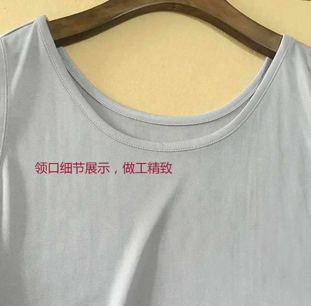 남자 50% 실크 50% 비스코스 티셔츠 조끼 민소매 크루 넥 탱크 탑 sg202