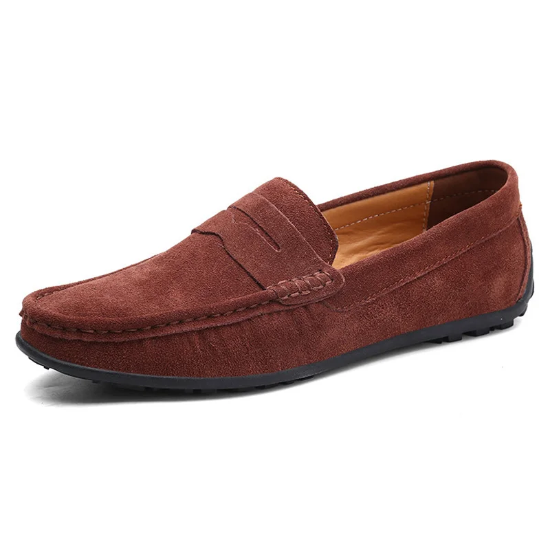 

Men Casual Shoes Fashion Male Shoes Suede Leather Men Loafers leisure Moccasins Slip On Men's driving Shoes Large Size 5-12.5