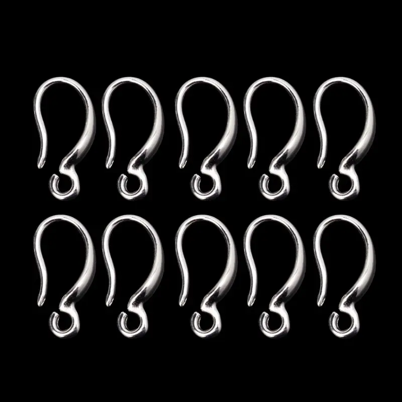 

S925 Silver Plated French Ear Hook Ear Wire Earrings DIY Jewelry Findings 10Pcs DIY jewelry accessories anti-allergic ear hook