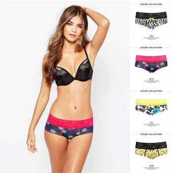 

New 2019 Women's Leopard Briefs Belt Underpants 3D Printing Sexy Lingerie Lace Underwear Panties