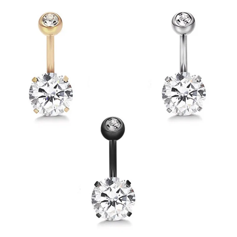 One Piece Sexy Navel Piercing Belly Button Piercing Rings Stainless Steel Body Piercing Navel Jewellery Women
