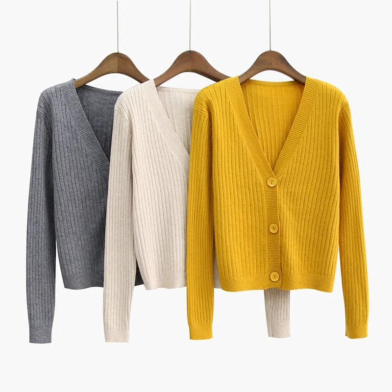 2019 Autumn Winter Women Knitted Sweater Button Cardigans Office Lady Casual Outwear Coat Jacket Tops |