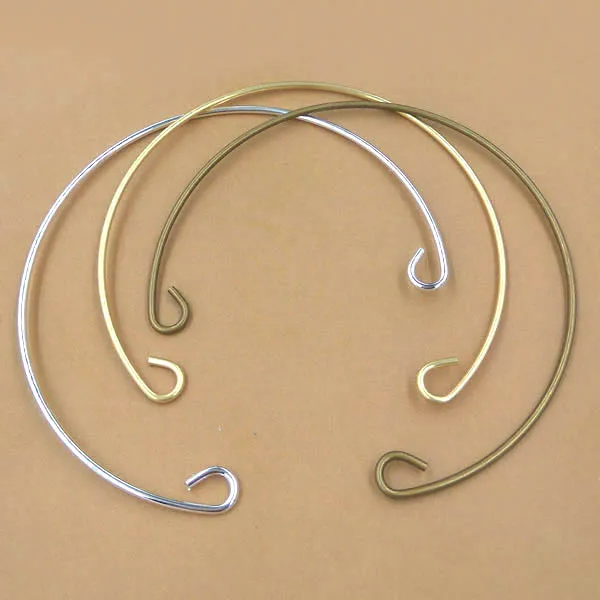 1.5x65mm Wire Wired Bracelet 2 Hooks Connectors Bangle Findings