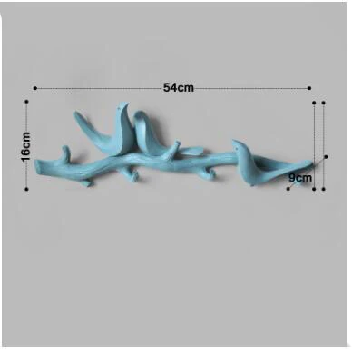 Европейский декоративный крючок для птиц из смолы, настенный крючок, украшение для крыльца, двери, пальто, крючок, держатель для ключей, вешалка для сумок, настенная наклейка, украшение для росписи - Цвет: style18