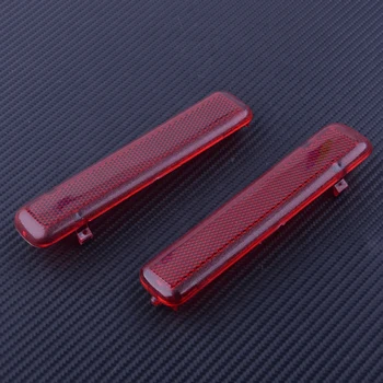 

DWCX 2pcs Red Car Interior Rear Door Trim Panel Lens Reflector 15183155 15183156 Fit For Chevrolet GMC Truck SUV