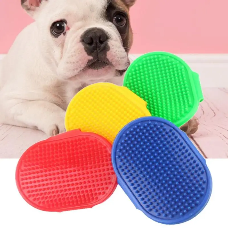 

Pet Dog Cat Bath Brush Comb Rubber Glove Hair Fur Grooming Massaging Massage Mit Pet Shower Dog Brush