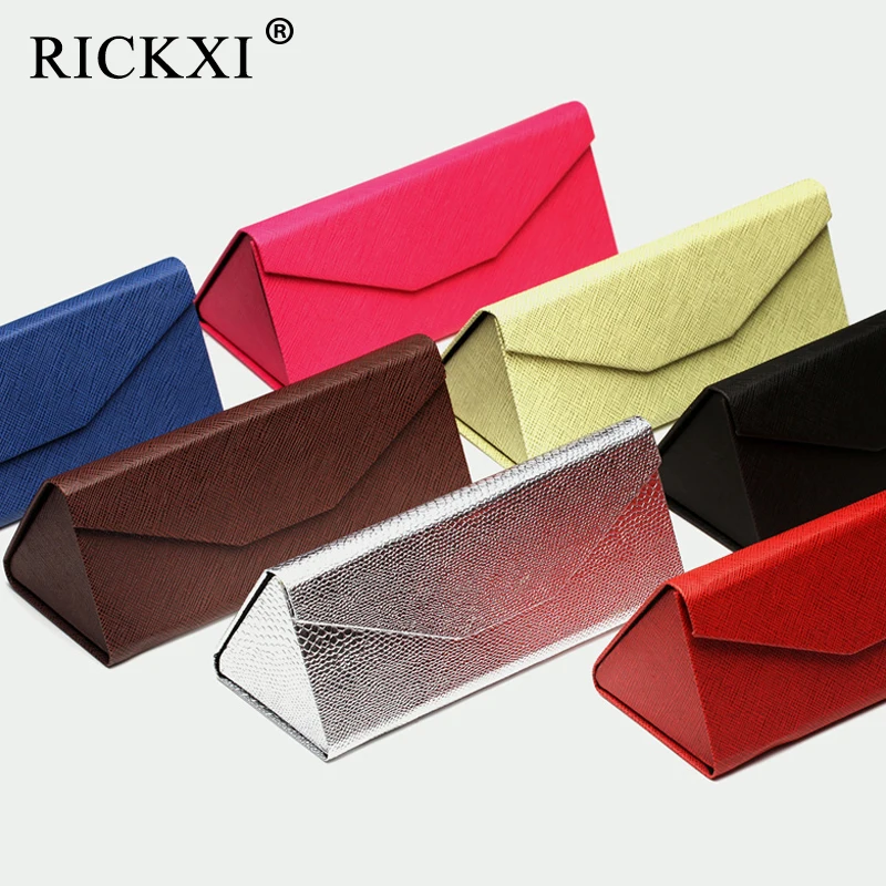 

Foldable Sunglasses Case Women Easy Take Eyeglasses Box Eyewear Container Protective Covers For Glasses Spectacle Cases Leather