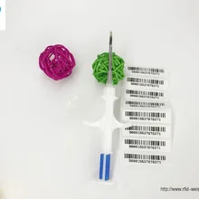 9 шт./лот 1,4*8 мм 134,2 кГц FDX-B встроенные микрочипы для домашних животных со шприцем для поросят, коровы, крупного рогатого скота, поросенка, лошади, собаки