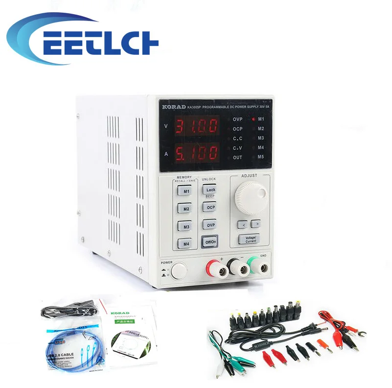 

30V 5A KA3005P Precision Laboratory Adjustable Digital Programmable DC Power Supply USB RS232 Interface Connect Computer