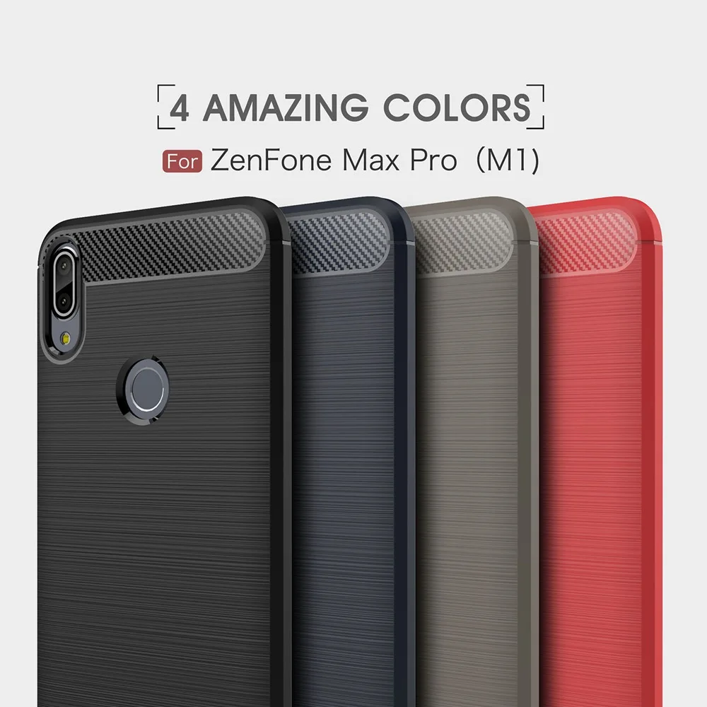 

For ASUS Zenfone Max Pro M1 Carbon Fiber Soft Case For Zenfone 5 Case For ASUS Zenfone 5 ZE620KL Max Plus ZB570TL Live ZC600KL