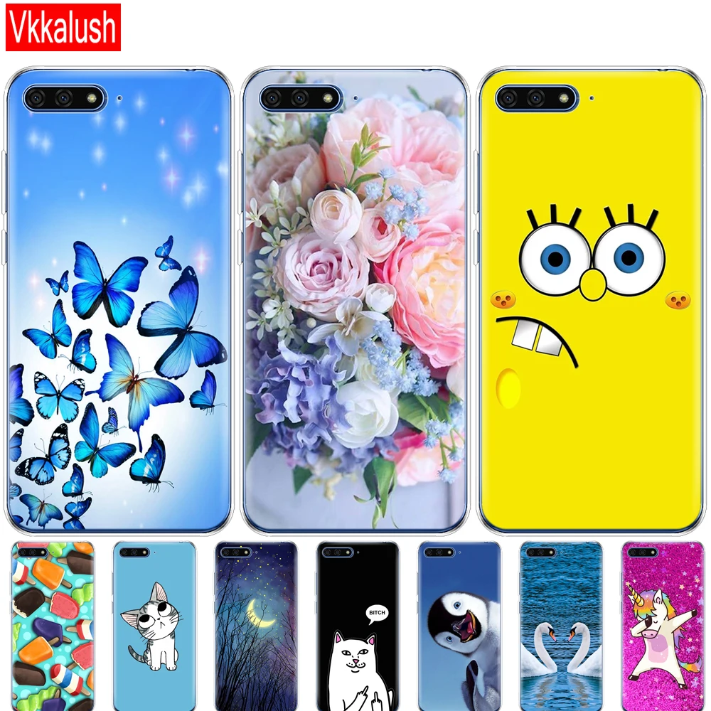 

Silicon case for huawei Y6 2018 case 5.7 inch Atu-L21 cover for huawei Y6 Prime 2018 back cover protective soft tpu