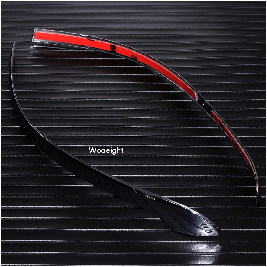 Wooeight 2Pcs For Audi A4 B9 Sedan Saloon 2017 2018 ABS Chrome Side Door Rear View Mirror Cover Strip Side Mirror Trim Sticker (1)