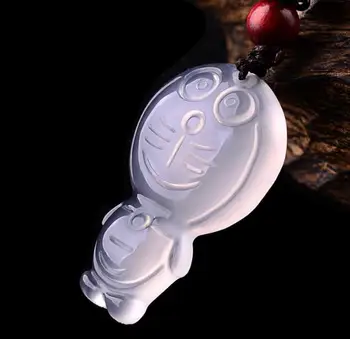 

Natural authentic agate chalcedony pens pendant doraemon chalcedony agate pendant