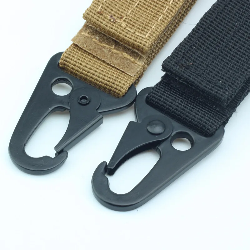 1pcs Nylon Carabiner Lock High Stength Military keychain Hook Webbing Molle Buckle Outdoor Handing Belt Clip |