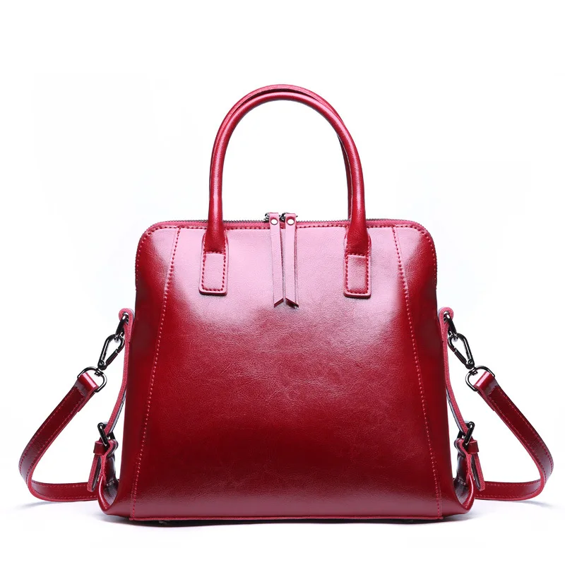 

High capacity bolsa feminina Retro messenger bag cow leather shoulder bag brand genuine leather 2019 women bag