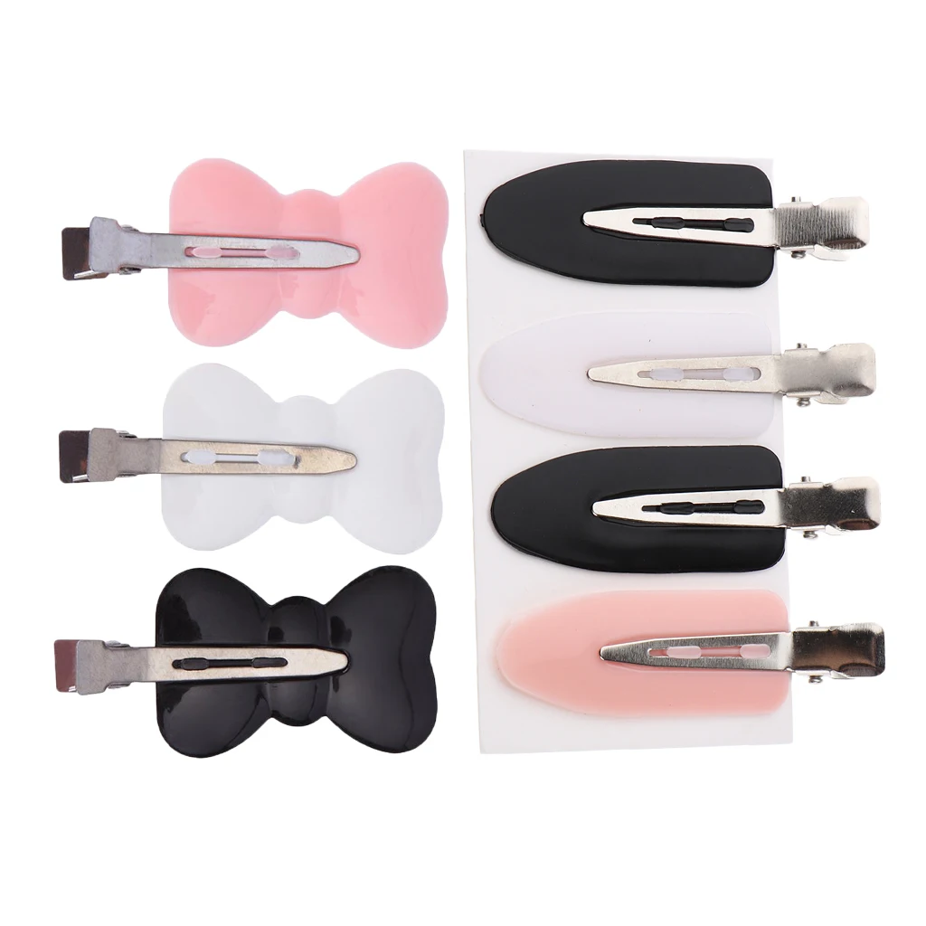 7 Pieces Women Girls Lady No Bend Hair Clips, Pin Curl Clip, Makeup No Crease Hair Clip
