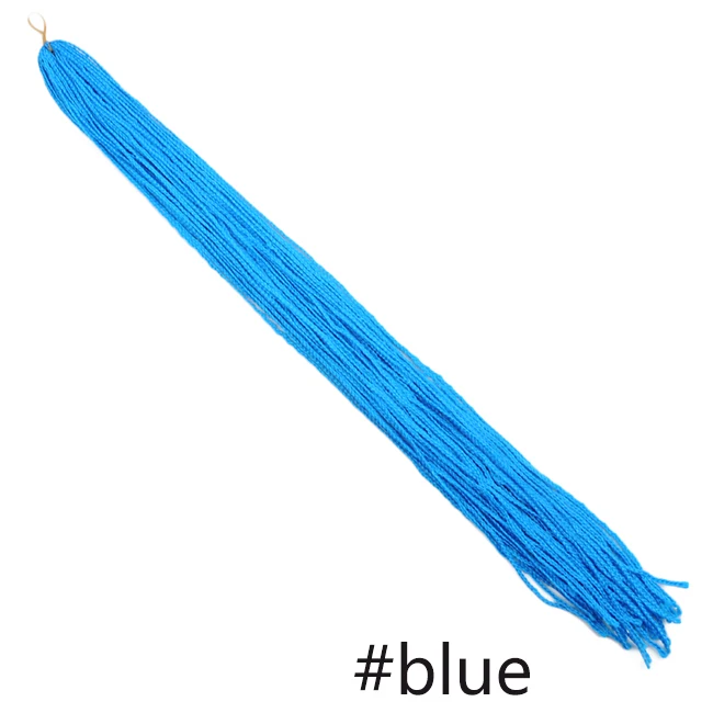 30 дюймов Zizi косички вязанные крючком косички микро синтетические косички для наращивания волос 28 корней/упаковка розовый фиолетовый Жук серый 613 - Цвет: # Синий