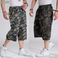 Плюс размер xxl 4xl 5xl 6xl хлопковые шорты с эластичной резинкой на талии Короткие мужские пляжные камуфляжные короткие брюки хип-хоп