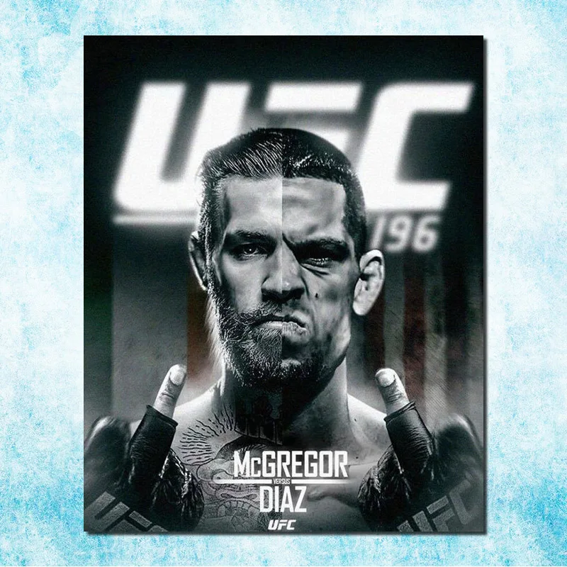 Конор Макгрегор ММА UFC Fight боксерские Champion Арт Шелковый Холст плакат 13x16 дюймов изображение для декора комнаты(больше)-10 - Цвет: click