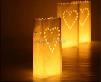 

1000pcs white Sunburst Candle Bags Luminarie Lantern Wedding Party decorations