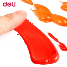 Deli 6/12 цветов краска для рисования пальцем экологически Нетоксичная для смываемых рисунков Набор Детский граффити акварельные гуашь краски подарки