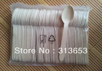 

100PCS Wooden Flatware spoon Eco-Friendly wooden cutlery for party wedding hotel bar