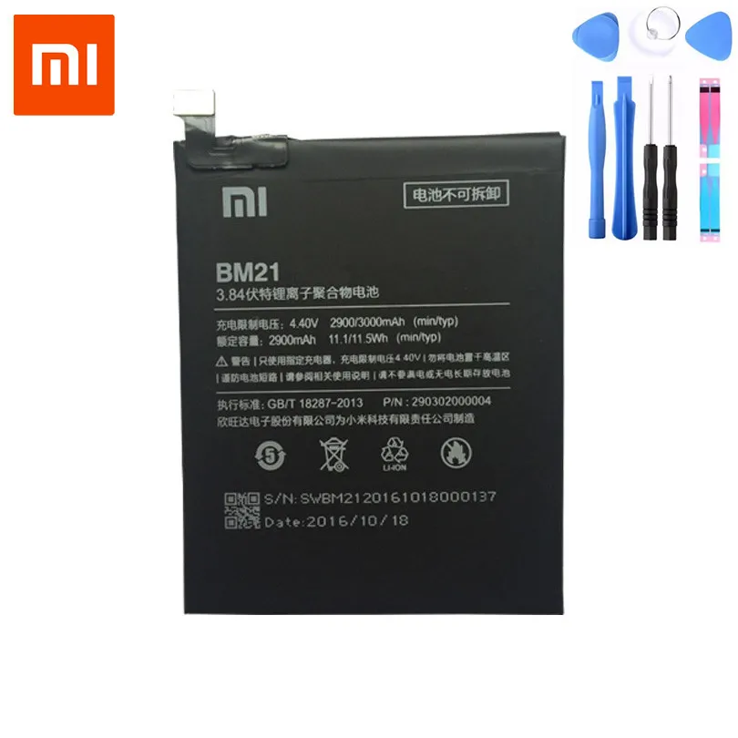 Оригинальная батарея Xiaomi BM 21 Note BM21 bm21 3GB ram литий-полимерная батарея 3000mAh bm21 батарея