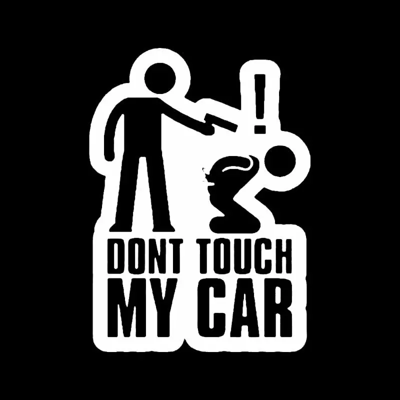 YJZT 11 см* 15 см DONT TOUCH MY CAR Fun Виниловая наклейка для автомобиля Черный Серебряный аксессуары C11-1764 - Название цвета: Silver