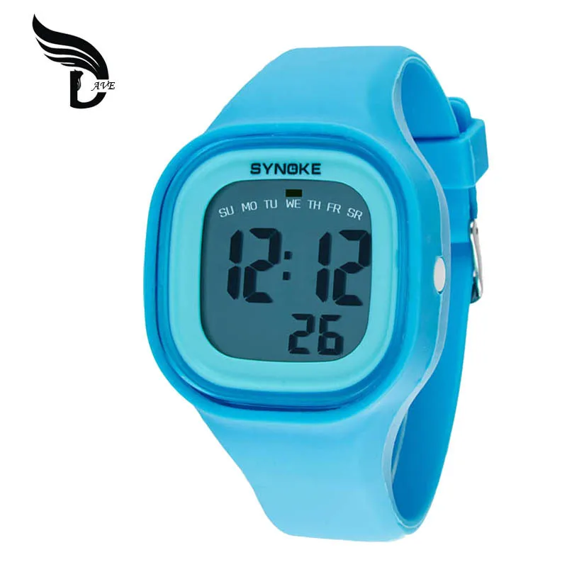 

SYNOKE Watch kids Color Storm Touch Screen Boy's LED Watch Digital Clock Colorful Silicone Sports Watches Children wholesale