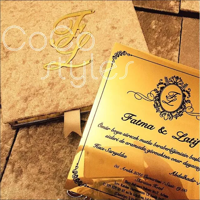 cocostyles diy high end velvet hard cover invitation card box with