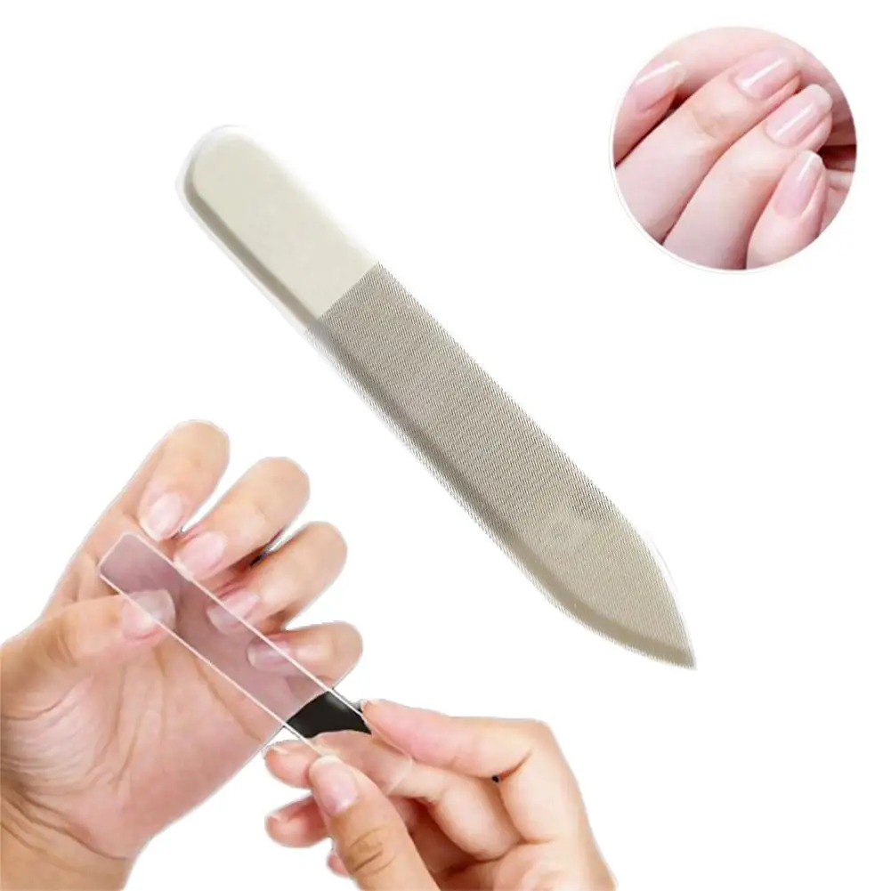 Новый ясно, мини-Nano Стекло шлифовки, полировки, шлифовки пилка для ногтей маникюр инструмент Красота инструмент