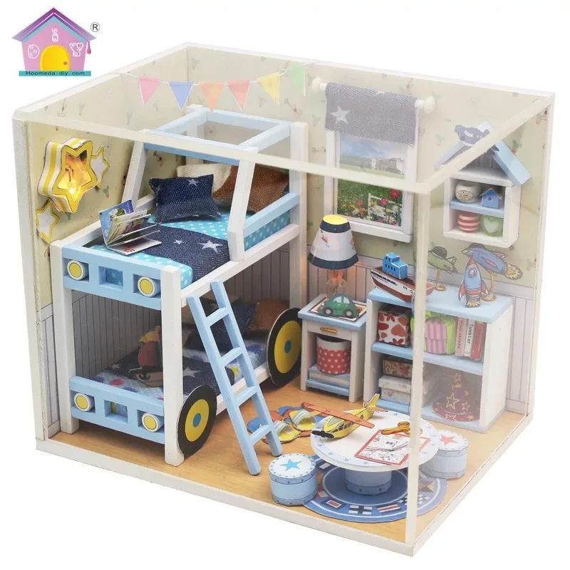  1Pcs DIY LOL dolls with bedroom and Furniture Chair Bed table window house toys and so on Original 