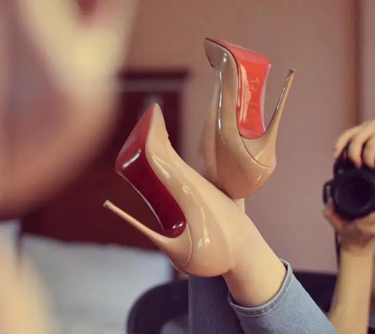 

2019 Brand Women 8cm 10cm 12cm High-heeled shoes women's slim-heeled pointed toe wedding shoes super high heels pumps with box