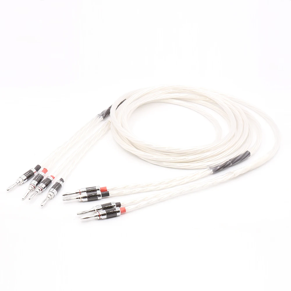 3 м Подпись biwire (от 2 до 4) Акустический кабель с spade plug напольные кабель|speaker cable|viborg