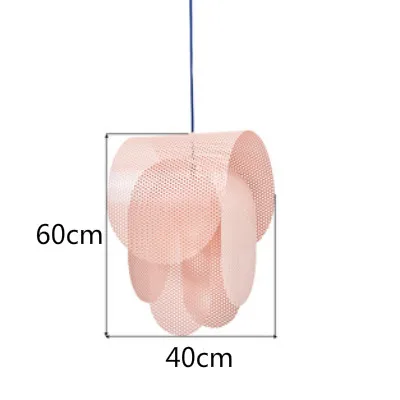 Постмодерн креативный подвесной светильник из кованого железа детская комната спальня розовый подвесной светильник ресторан отель светильник ing mx5171003 - Цвет корпуса: L