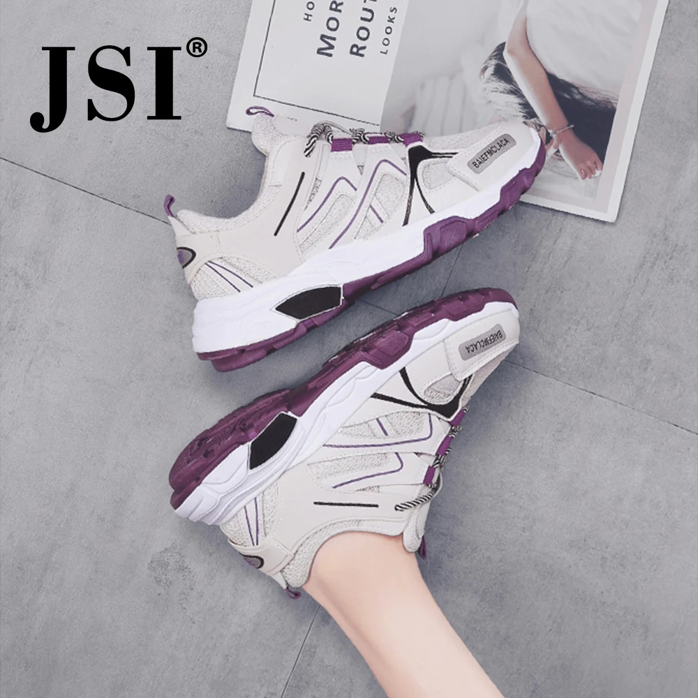 

JSI New Arrival Casual Comfortable Woman Sneaker Concise Soft Trending Design Skidproof Good Breathability Sports Shoes JO164