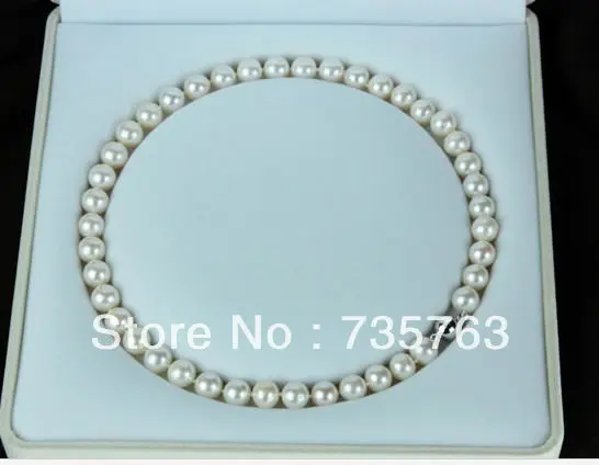 

HOT 00792 HUGE 18"10-11MM SOUTH SEA GENUINE PERFECT ROUND AAA WHITE PEARL NECKLACE
