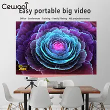 Projector Curtain Protable Projection Screen 4:3 74 inch Home Theater Classroom Projector Screen Home