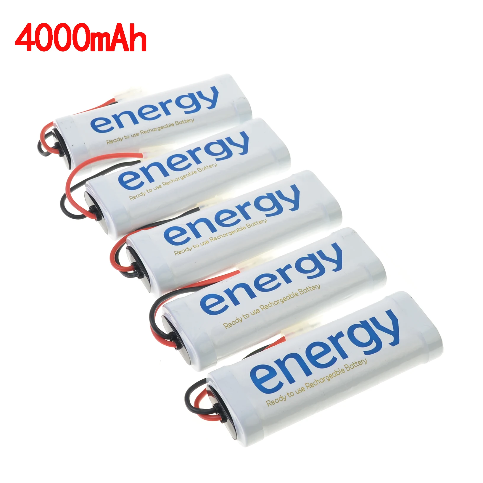 2/3/4/5 шт RC 7,2 V 4000mAh NiMh Plug energy 2x Белый перезаряжаемый аккумулятор - Цвет: 5pcs