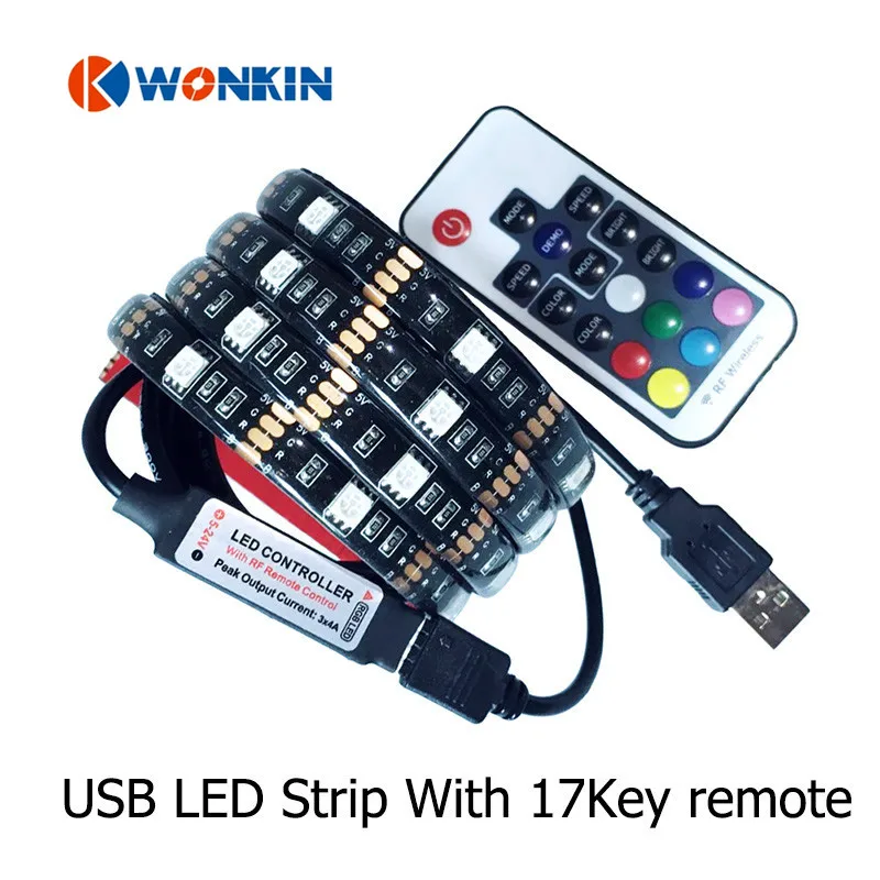 Светодиодная ленсветильник 5050 Гибкая USB DC5V TV фосветильник щение RGB IP65