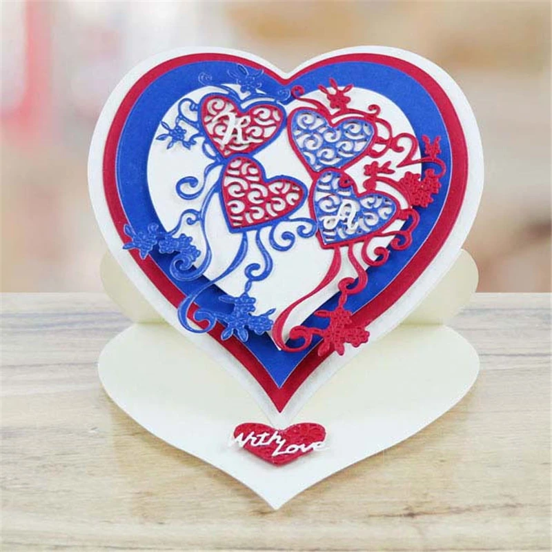 

YaMinSanNiO Twin Hearts Dies Decor Metal Cutting Craft Die Cut New 2019 Scrapbooking Card Making Embossing DIY