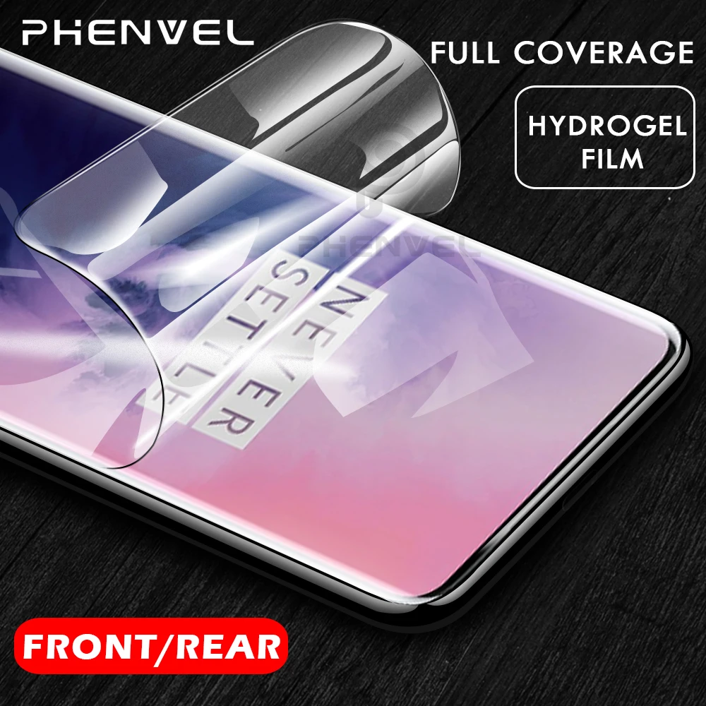 

0.1mm Protective Film for oneplus 6 7 pro Gel Screen protector for oneplus 7 pro 6t 5t 3D back Hydrogel Film
