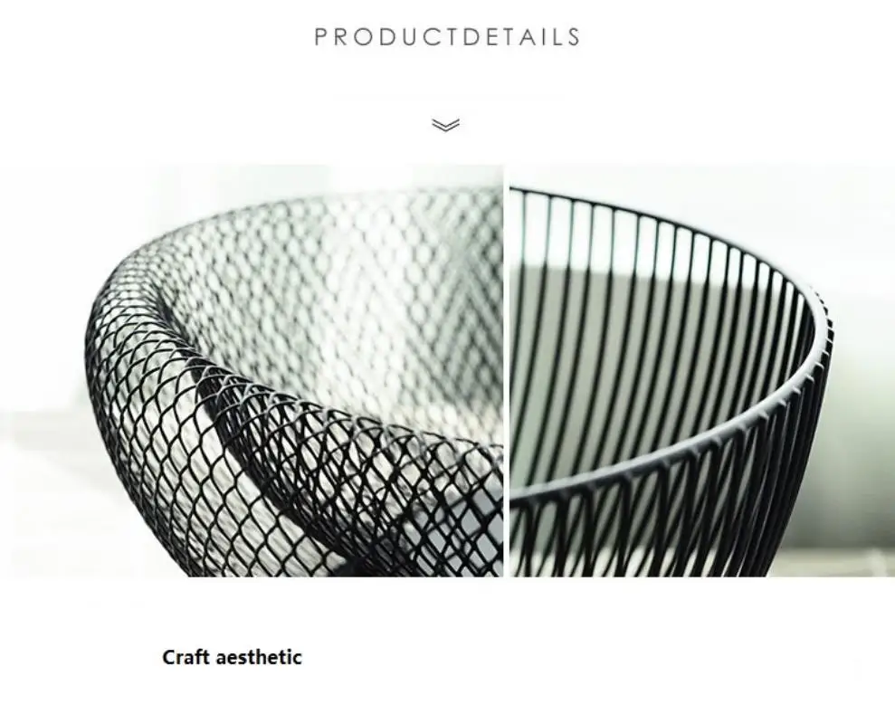 Nordic creative wrought iron fruit plate modern minimalist fruit basket living room home snack storage basket dried fruit fruit